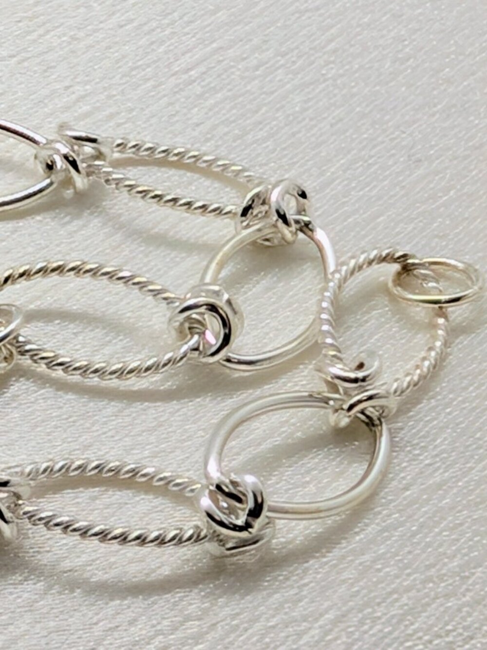 NEW 7 inch open link sterling silver bracelet - Picture 5 of 9